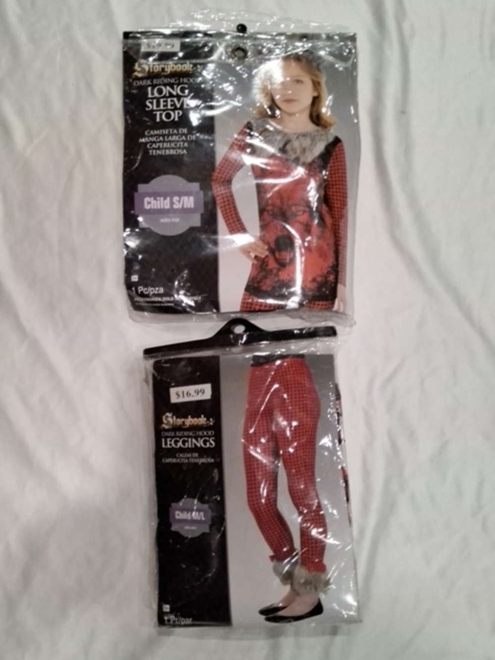 Storybook Dark Riding Hood Halloween Costume.